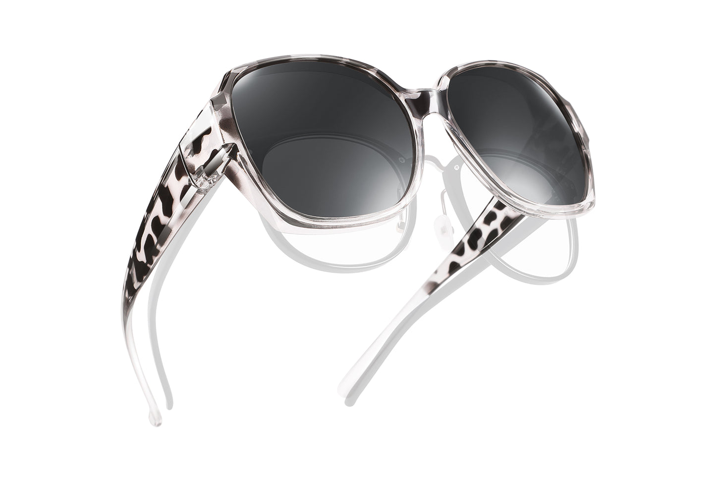 Polarized Sunglasses Fit Over Glasses for Women Oversized Square Ladies Shades with UV400 Protection