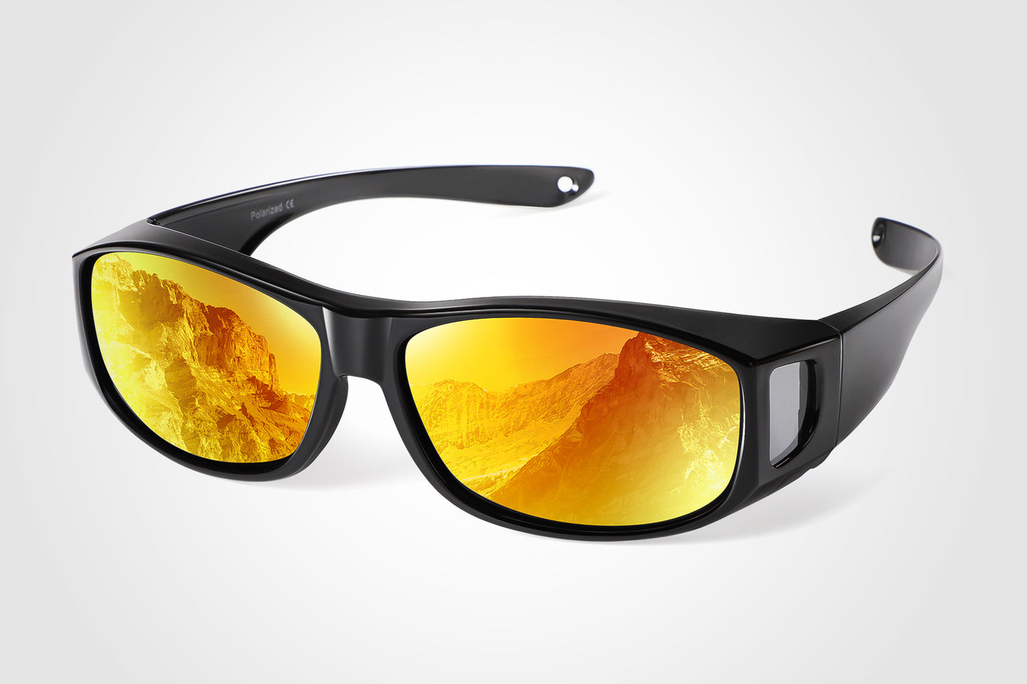 TINHAO Wrap Around Polarized Sunglasses Over Glasses Sunglasses for Men Women Fit Over Prescription Glasses