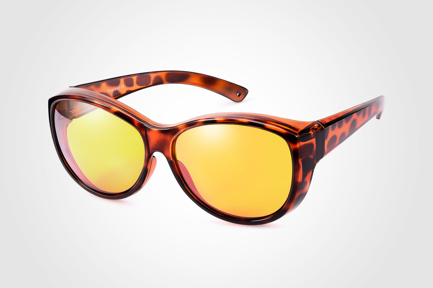 TINHAO Night Driving Glasses Anti Glare Fit Over Glasses for Men and Women Yellow Nighttime Lens