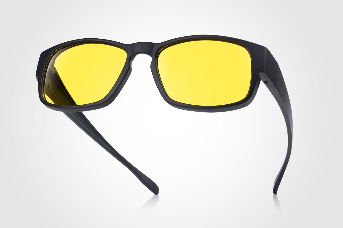 TINHAO Polarized Night Driving Glasses Fit Over Glasses Anti Glare Night Vision Glasses for Men Women Small Glasses