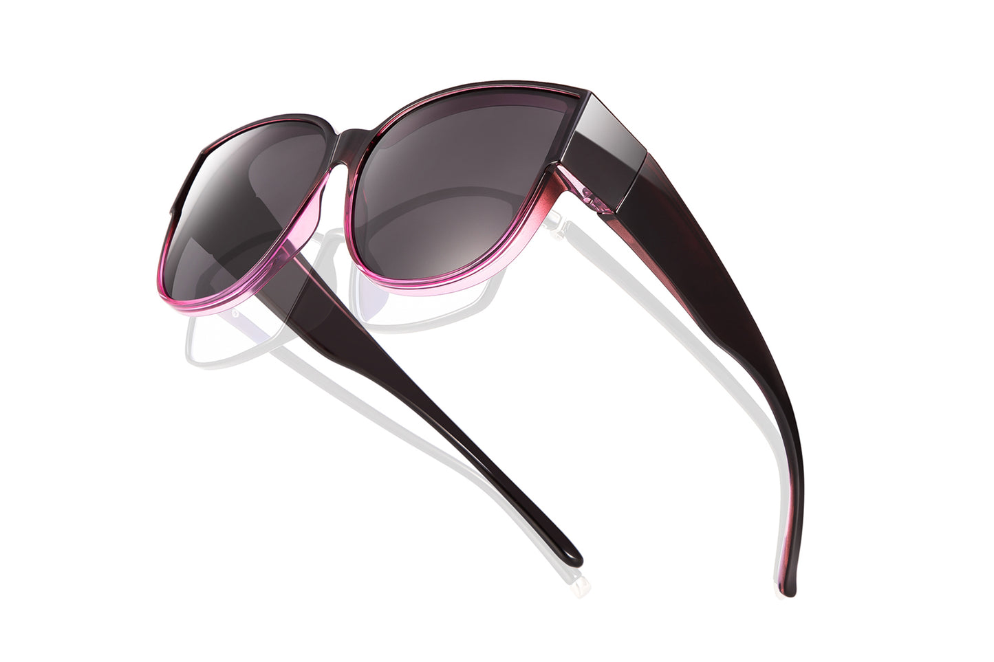 TINHAO Polarized Sunglasses Over Glasses for Women Men, Fit Over Glasses Sunglasses with Square Oversized UV Protection