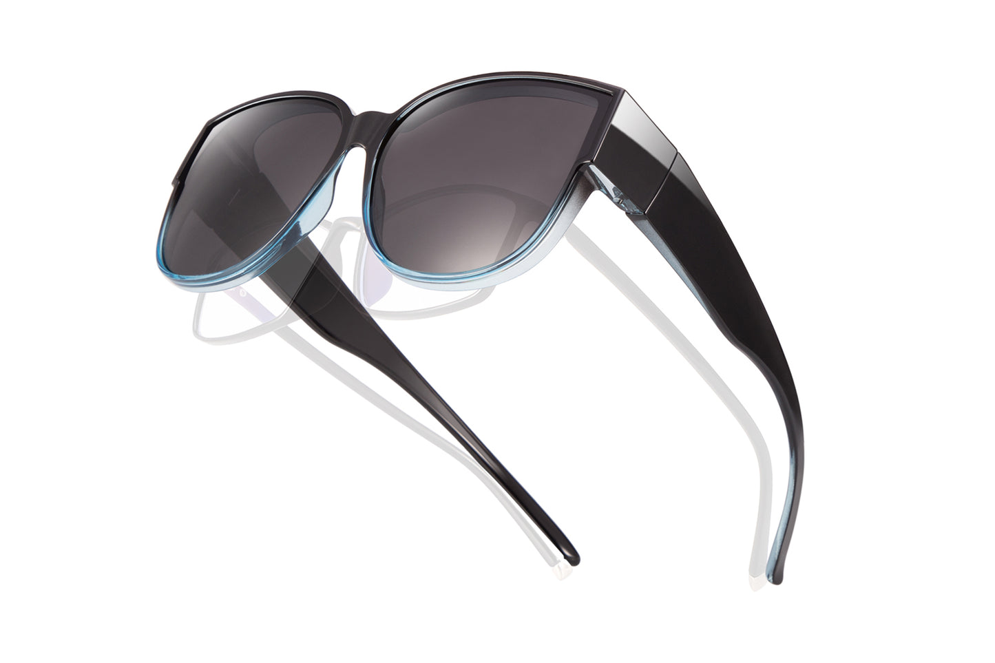 TINHAO Polarized Sunglasses Over Glasses for Women Men, Fit Over Glasses Sunglasses with Square Oversized UV Protection