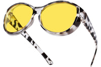 02 Grey leopard Frame/Night Vision Yellow Lens