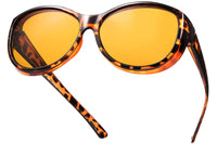 Amber Leopard-Brown Lens