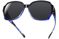 4-Blue Purple Leopard Frame/Black Lens