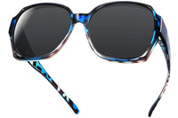 5-Blue Grey Leopard Frame/Black Lens