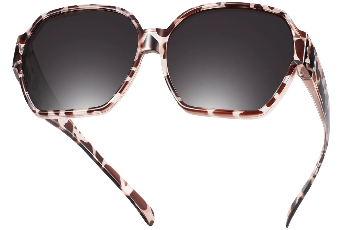 UV400 Fit-Over Sunglasses Polarized – Square TH-5810 – Grey Leopard