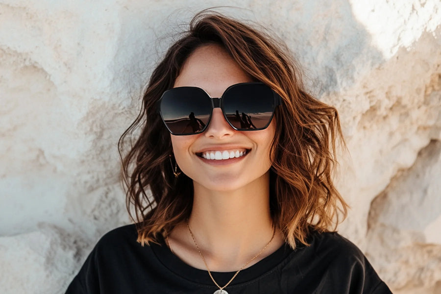 Polarized UV400 Fit-Over Sunglasses – Square TH-5810 – Black