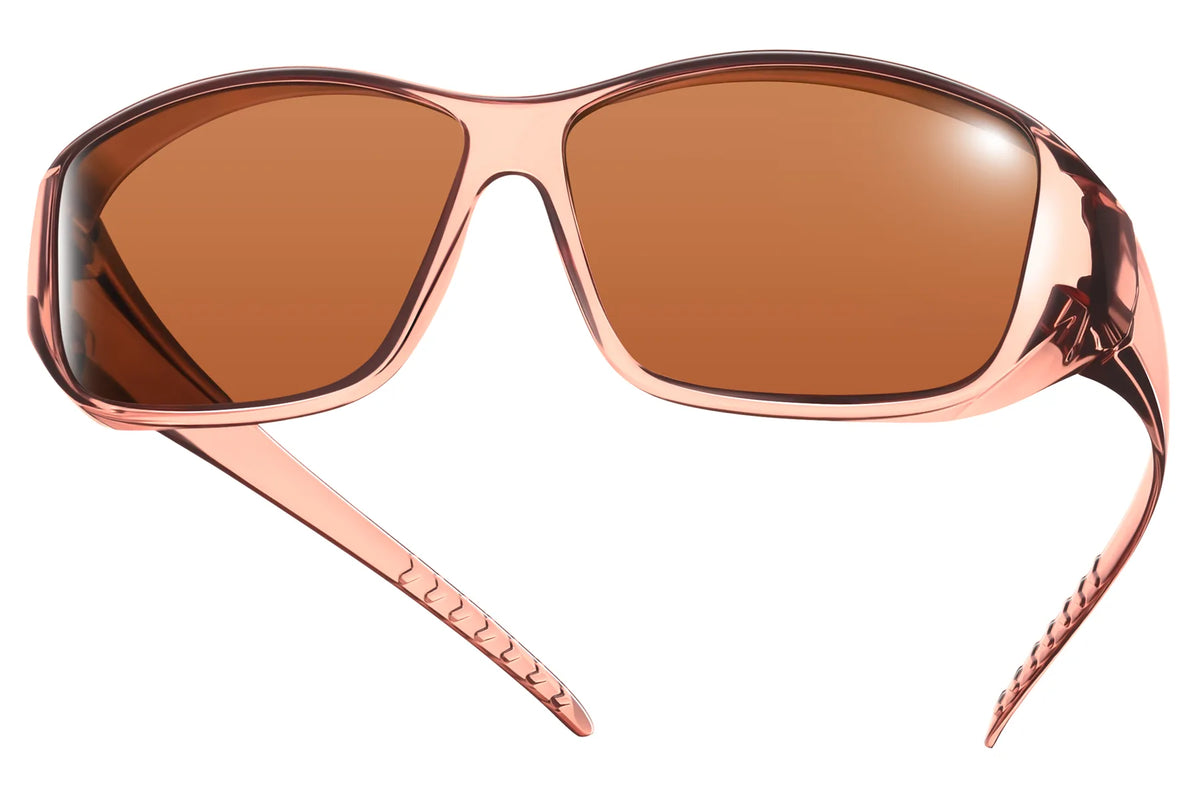 Polarized UV400 Fit-Over Sunglasses – Oversized TH-DY022 – Brown-Brown Lens