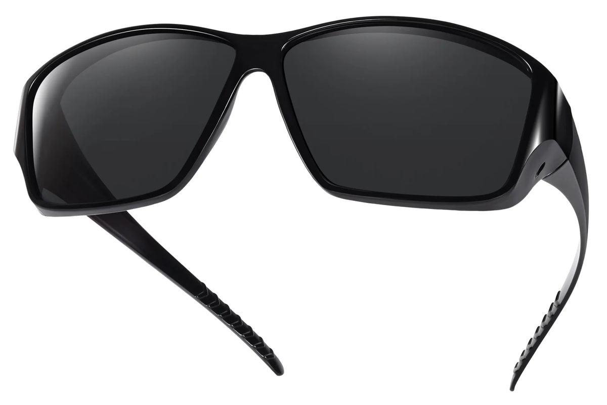Polarized UV400 Fit-Over Sunglasses – Oversized TH-DY038 – Glossy Black Frame/Grey Lens