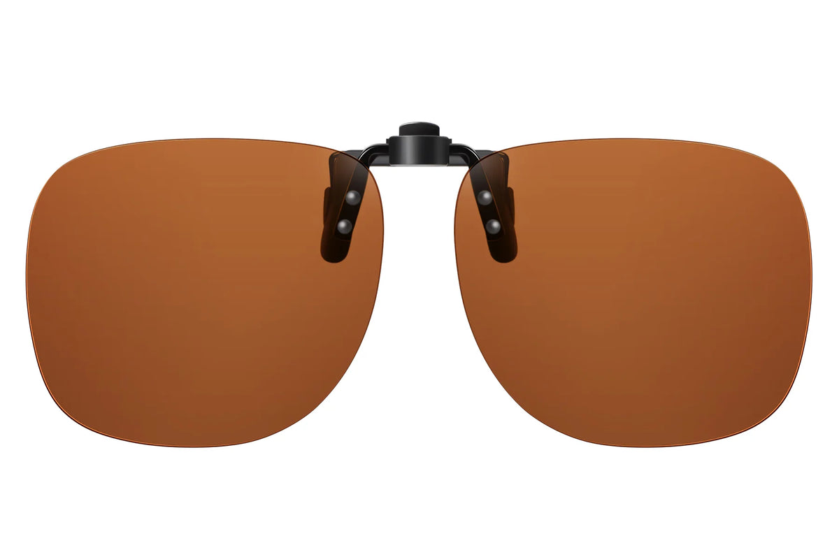 Polarized UV400 Clip-On Sunglasses – Oval TH-CP801 – Brown