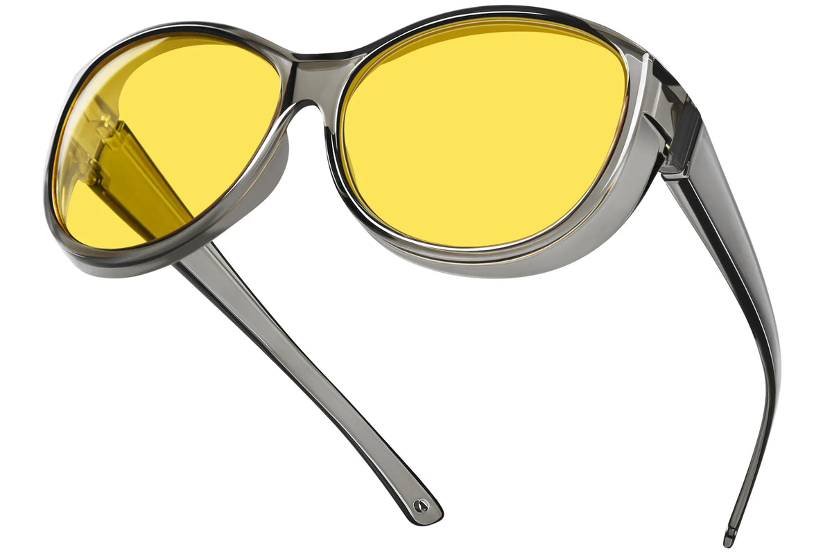 Polarized Night Driving Fit-Over Glasses Cat Eye – TH-DY045 – 03 Grey Frame/Night Vision Yellow Lens