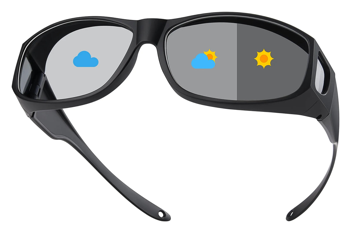 Polarized Photochromic Fit-Over Sunglasses – Wrap Around TH-DY031 – 01 Light Grey
