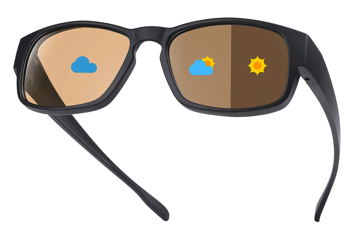 Polarized Photochromic Fit-Over Sunglasses – Rectangle TH-5776 – 03 Light Brown