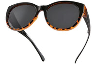 Glossy Black Leopard Print Gradient/Black