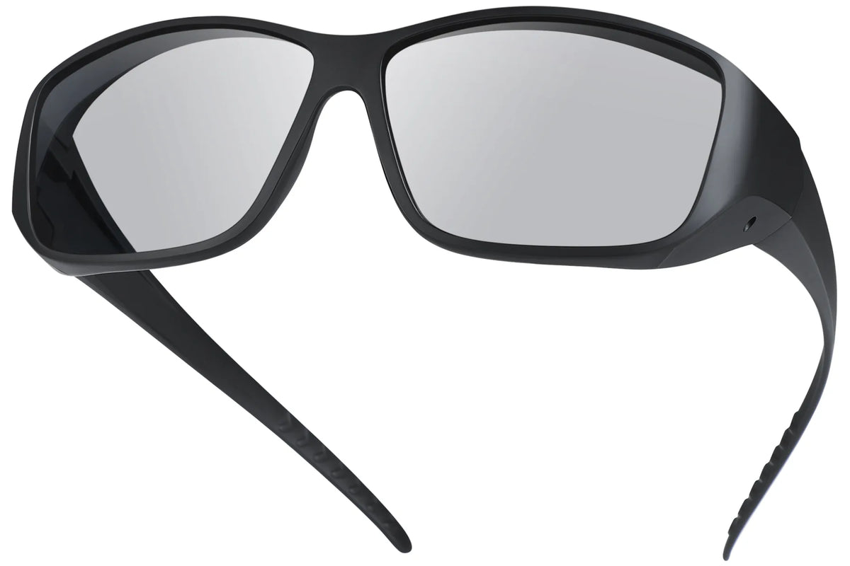 Polarized Photochromic Fit-Over Sunglasses – Oversized TH-DY022 – Matte Black / Light Gray Photochromic