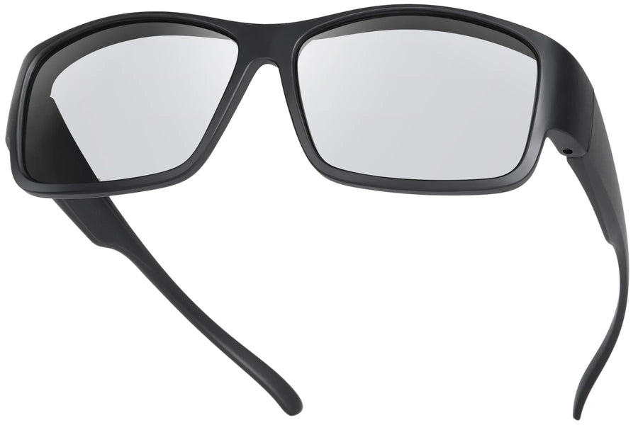 Polarized Photochromic Fit-Over Sunglasses – Rectangle TH-DY025 – Matte Black / Light Gray Photochromic
