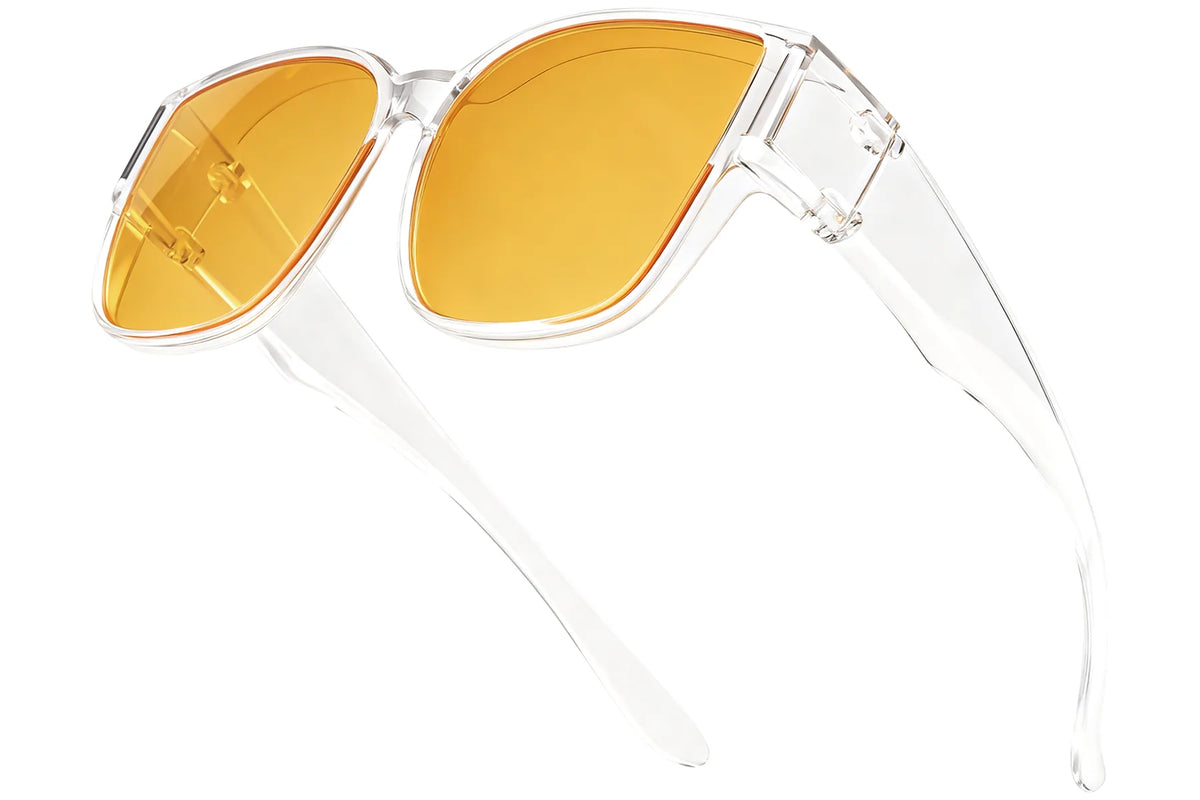 Polarized Night Driving Fit-Over Glasses – Square TH-DY030 Y25 Clear & Gray – Clear / Yellow Y25 Lens