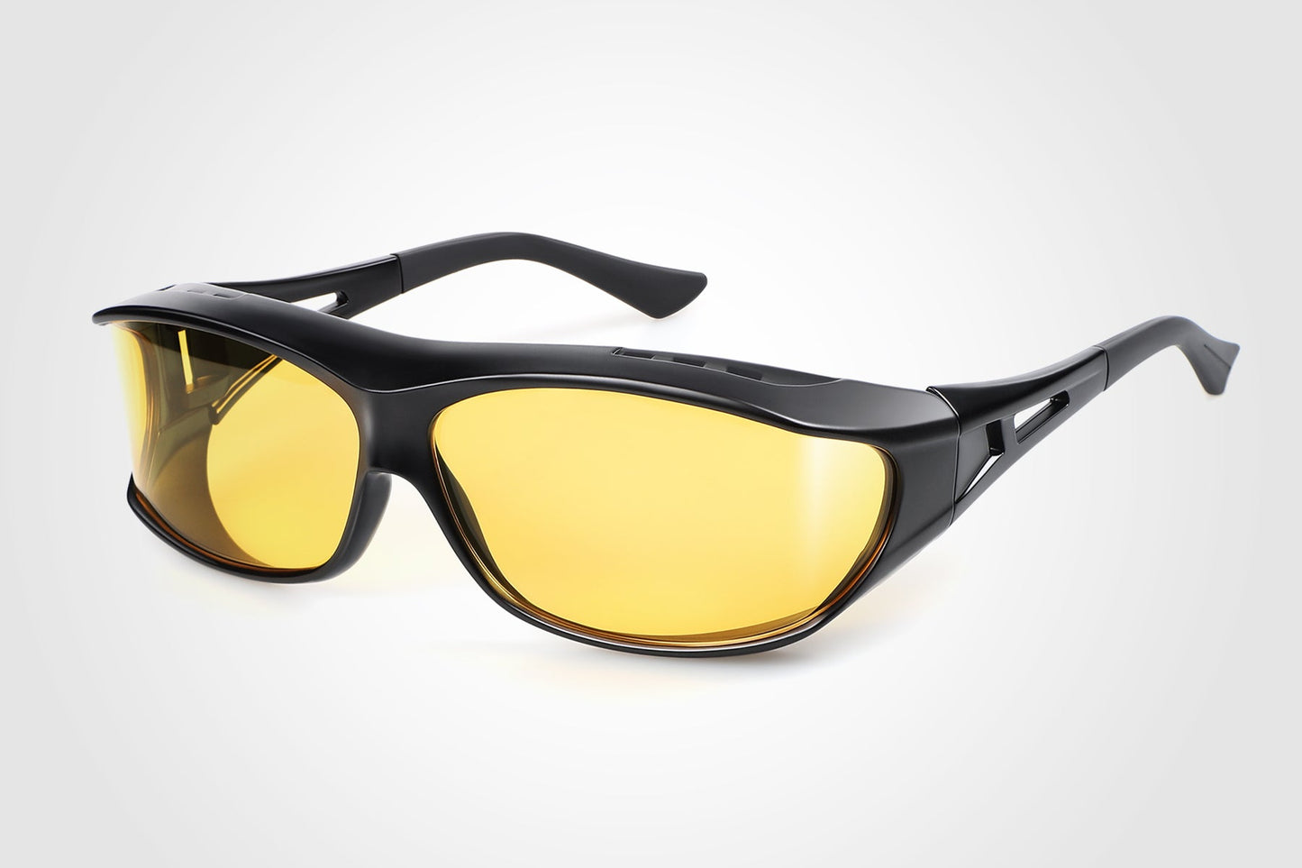 TINHAO Night Driving Glasses for Men Women Polarized HD Night Vision Glasses Wrap Around Fit Over Glasses