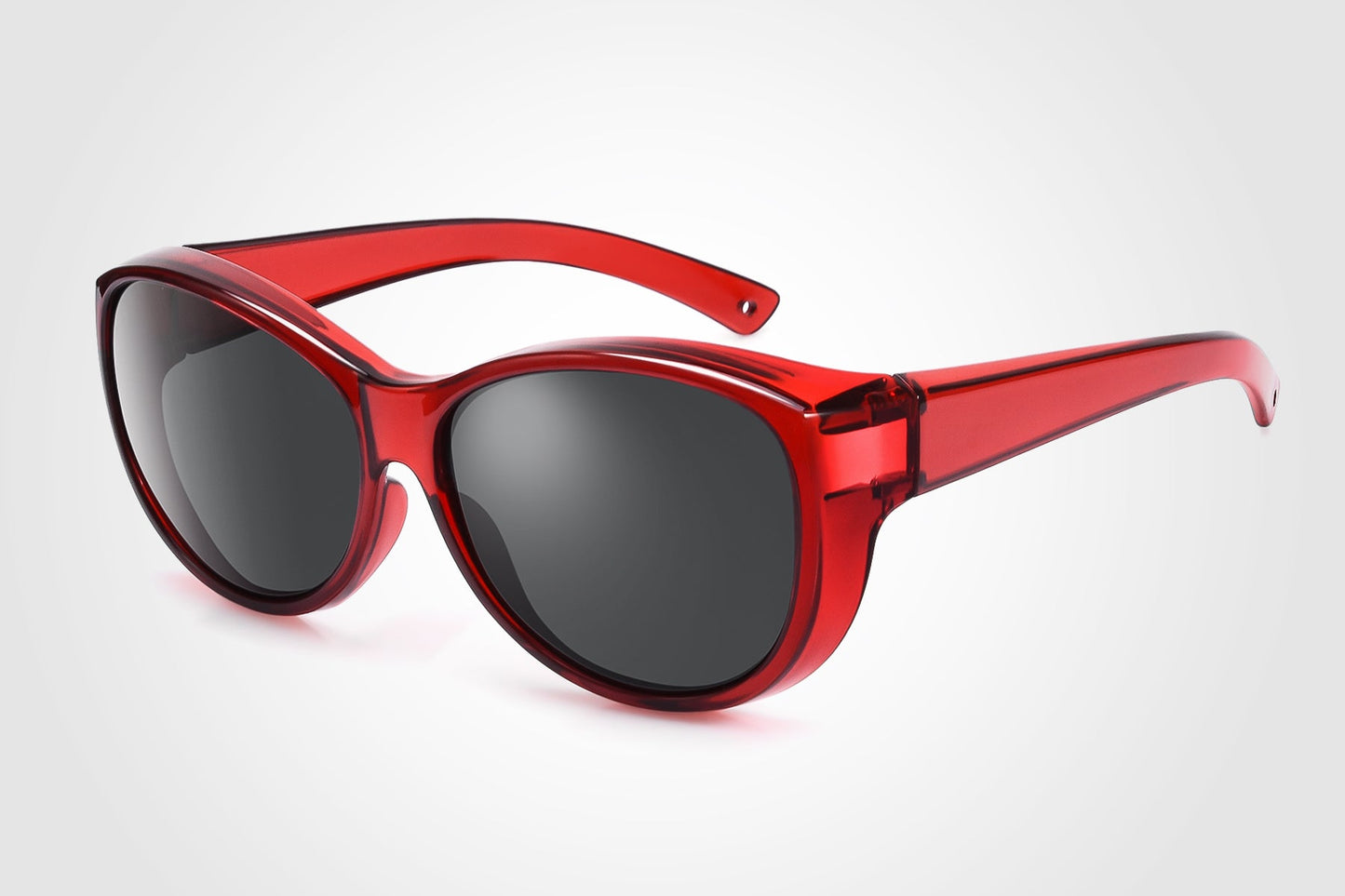 TINHAO Polarized Fit Over Glasses Sunglasses for Women UV Protection, Trendy Oversized Cat Eye Sunglasses for Driving Riding