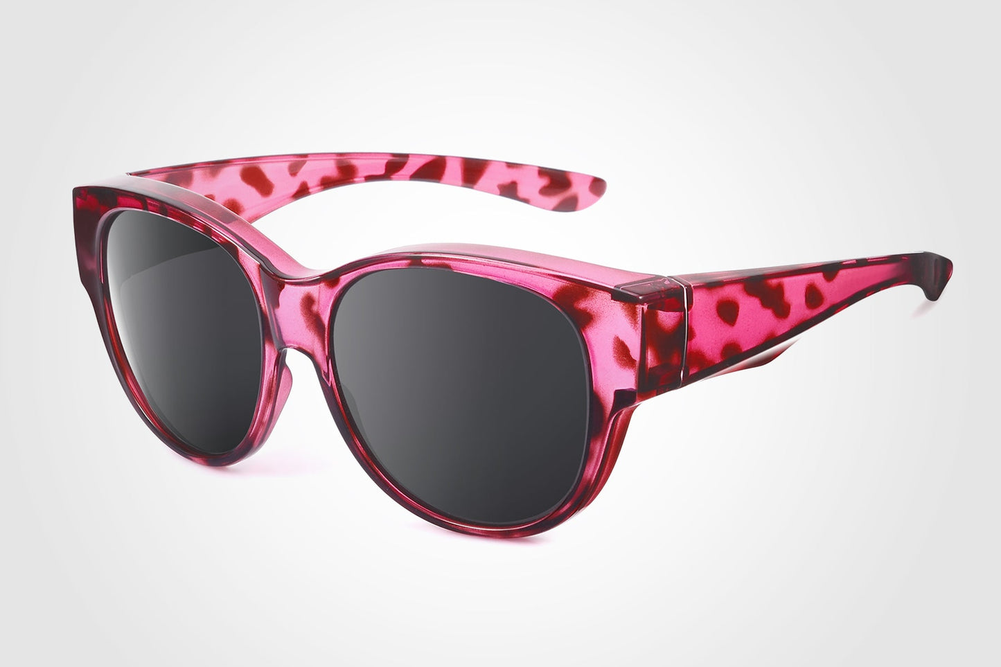 TINHAO Polarized Sunglasses Over Glasses Women Fit Over Glasses Sunglasses Cat Eye Sunglasses UV Protection Lightweight丨Leopard