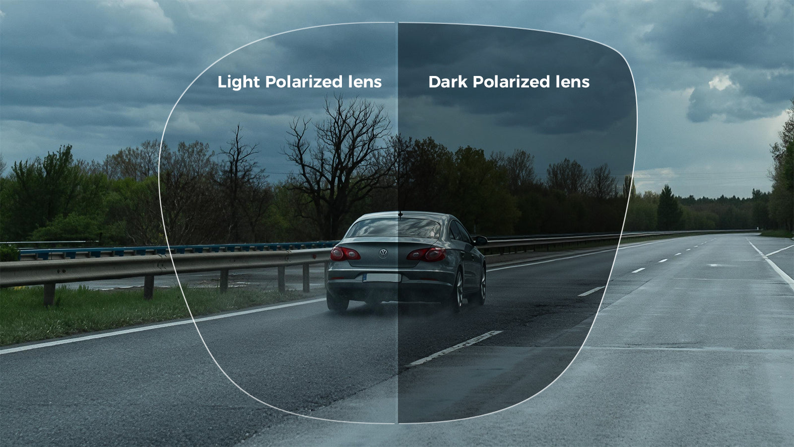 Lighter photochromic starting tint compared with a fixed dark daytime lens