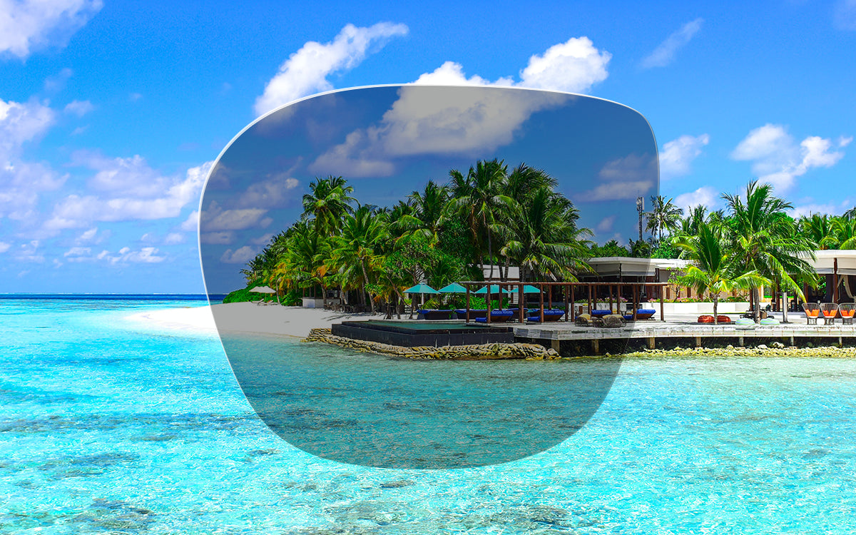 Photochromic polarized lenses in changing outdoor light