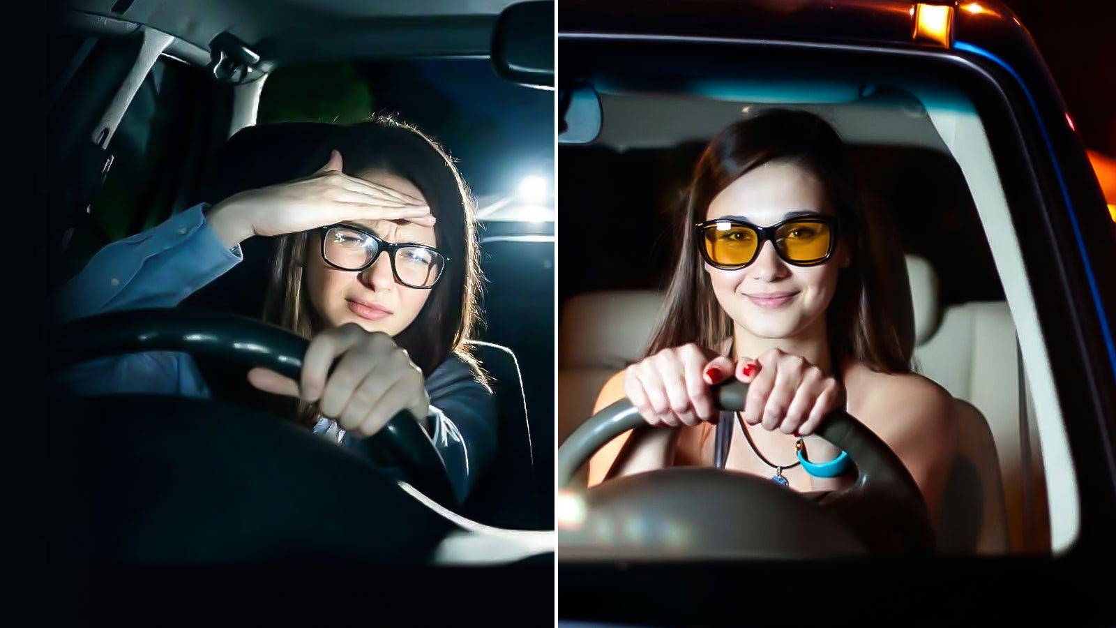 Yellow polarized lens glare comparison